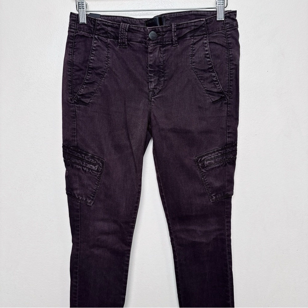 Vince Womens 26 Slim Cargo Mulberry Pant - Picture 3 of 16